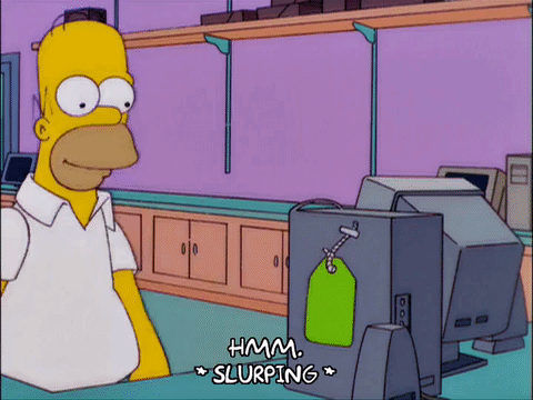 Homer is shocked the simpsons